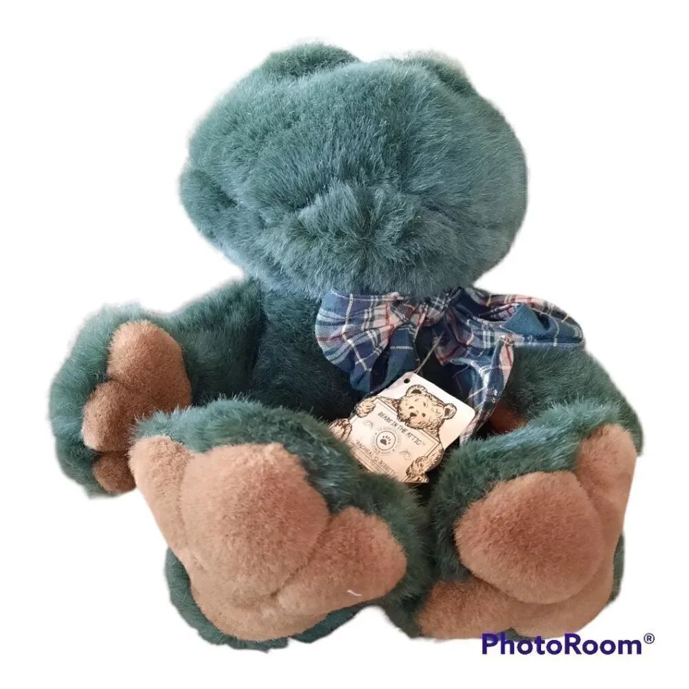 Boyds Bears RACHEAL Q. RIBBIT #566340 Plush Croaking 12” Green Plaid Bow